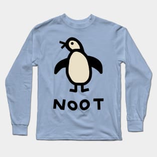 Cute Penguin Self Portrait Graphic Long Sleeve T-Shirt